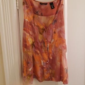 Cinch-waist Sleeveless Top